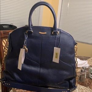 Tahari top handle leather bag